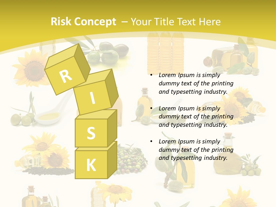 Olives Healthy Living Olive Oil PowerPoint Template