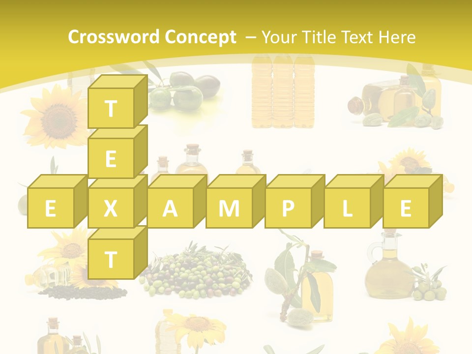 Olives Healthy Living Olive Oil PowerPoint Template