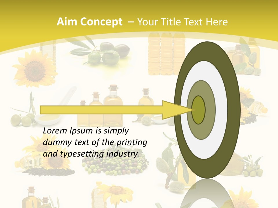 Olives Healthy Living Olive Oil PowerPoint Template