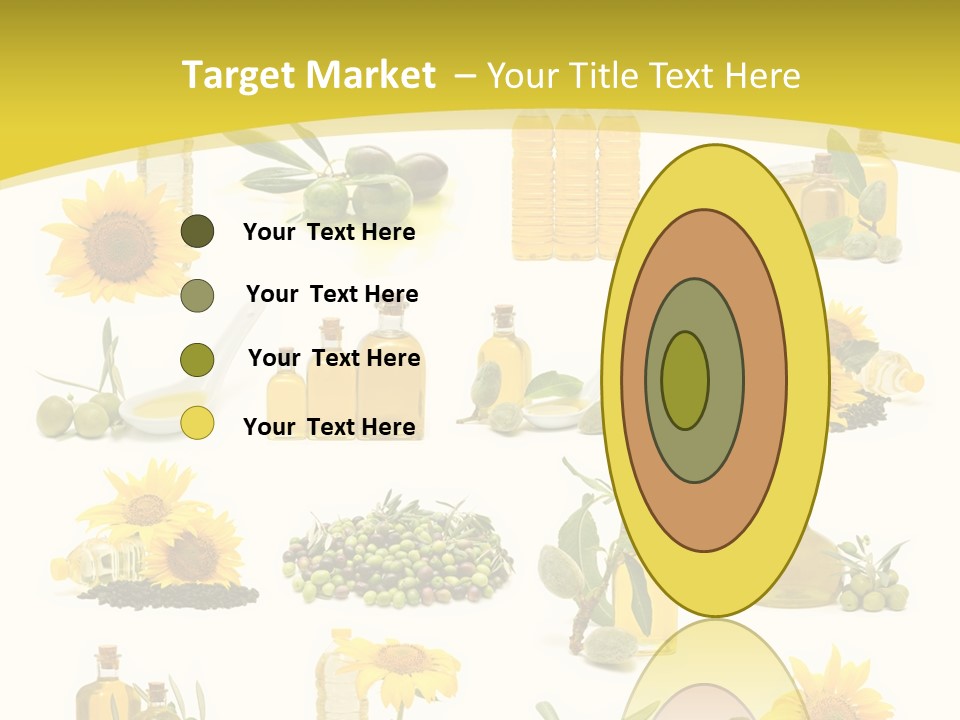 Olives Healthy Living Olive Oil PowerPoint Template