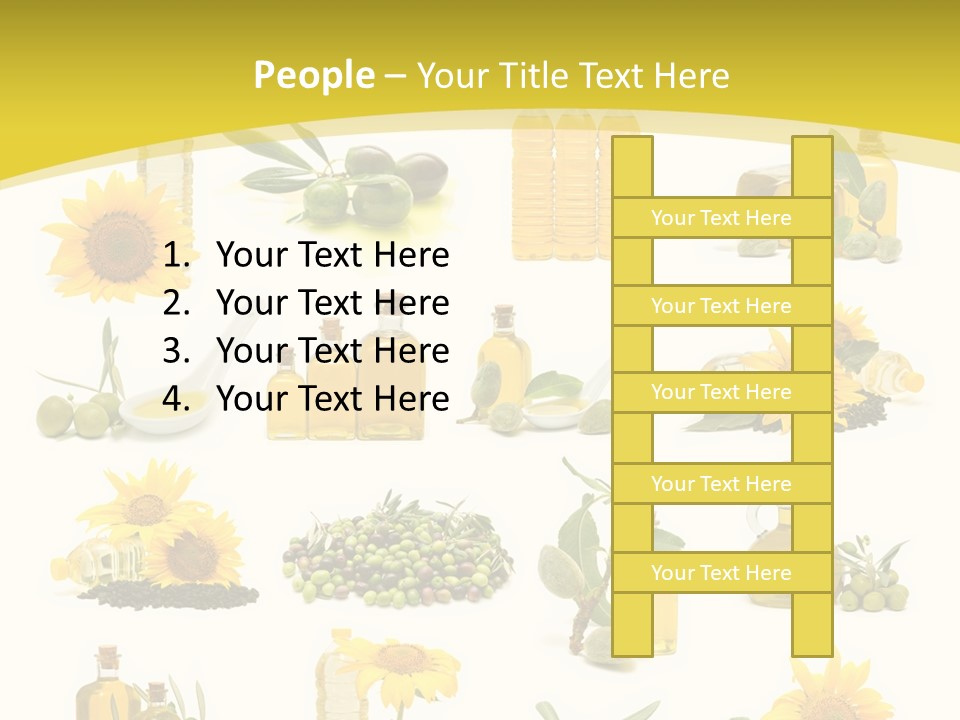Olives Healthy Living Olive Oil PowerPoint Template