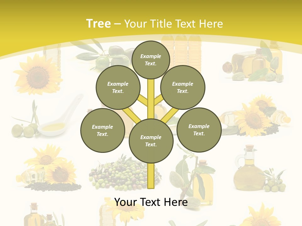 Olives Healthy Living Olive Oil PowerPoint Template