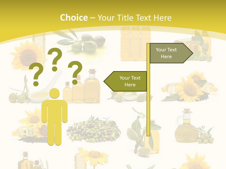 Olives Healthy Living Olive Oil PowerPoint Template