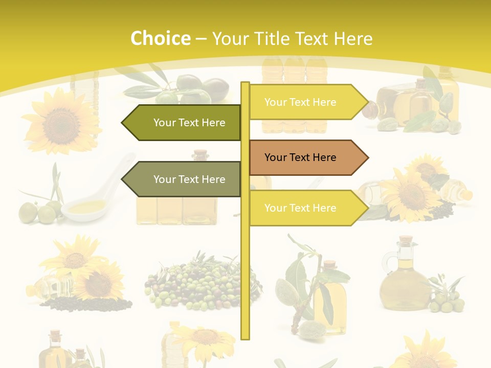 Olives Healthy Living Olive Oil PowerPoint Template