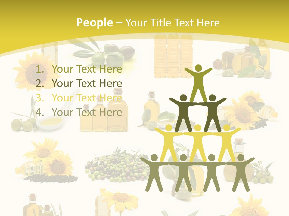 Olives Healthy Living Olive Oil PowerPoint Template