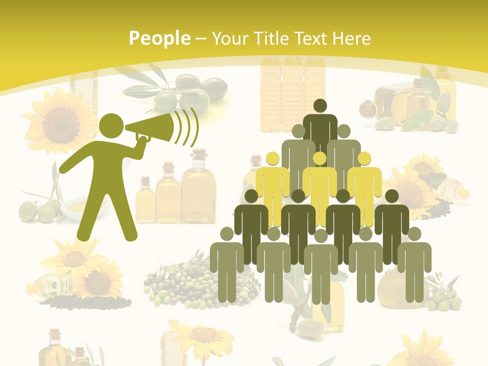 Olives Healthy Living Olive Oil PowerPoint Template