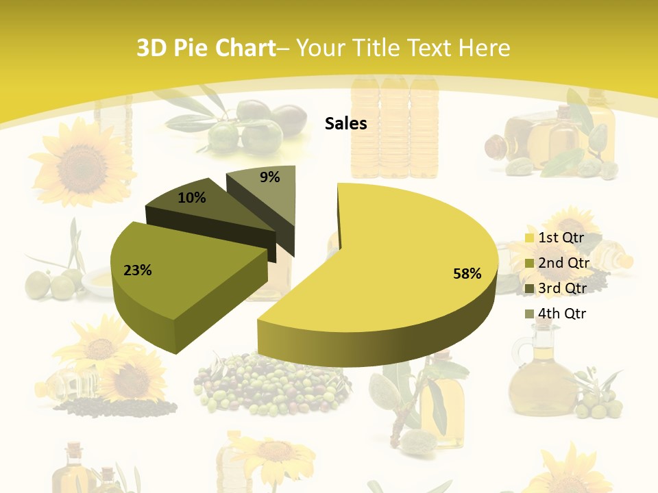 Olives Healthy Living Olive Oil PowerPoint Template
