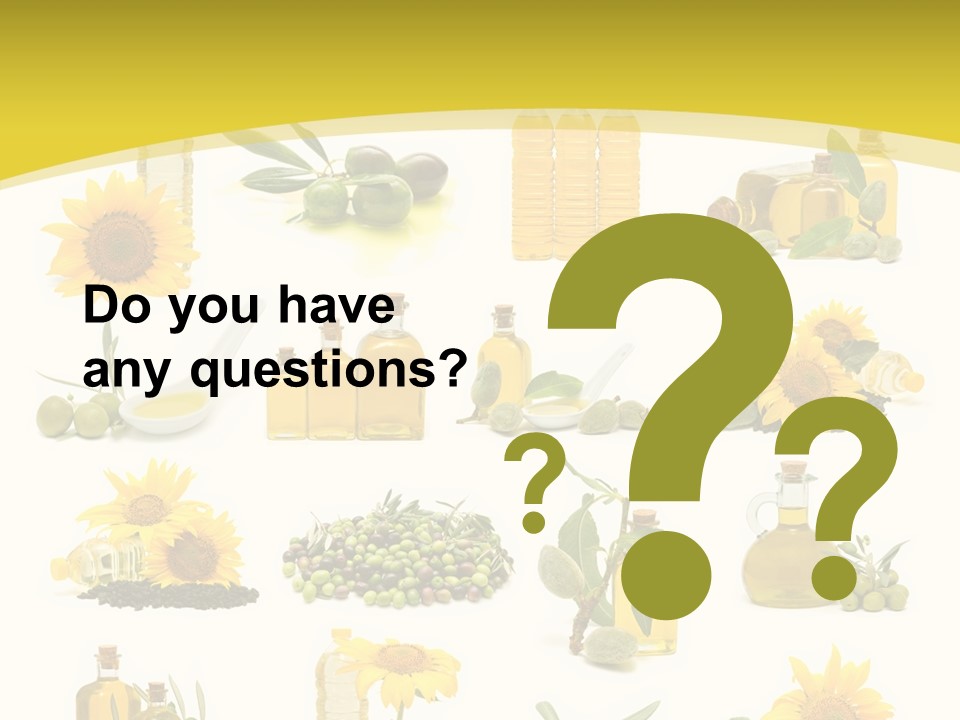 Olives Healthy Living Olive Oil PowerPoint Template