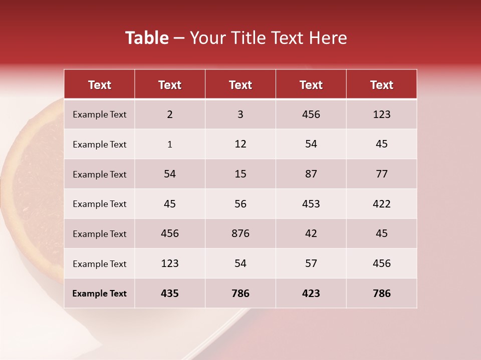 White Juicy Breakfast PowerPoint Template