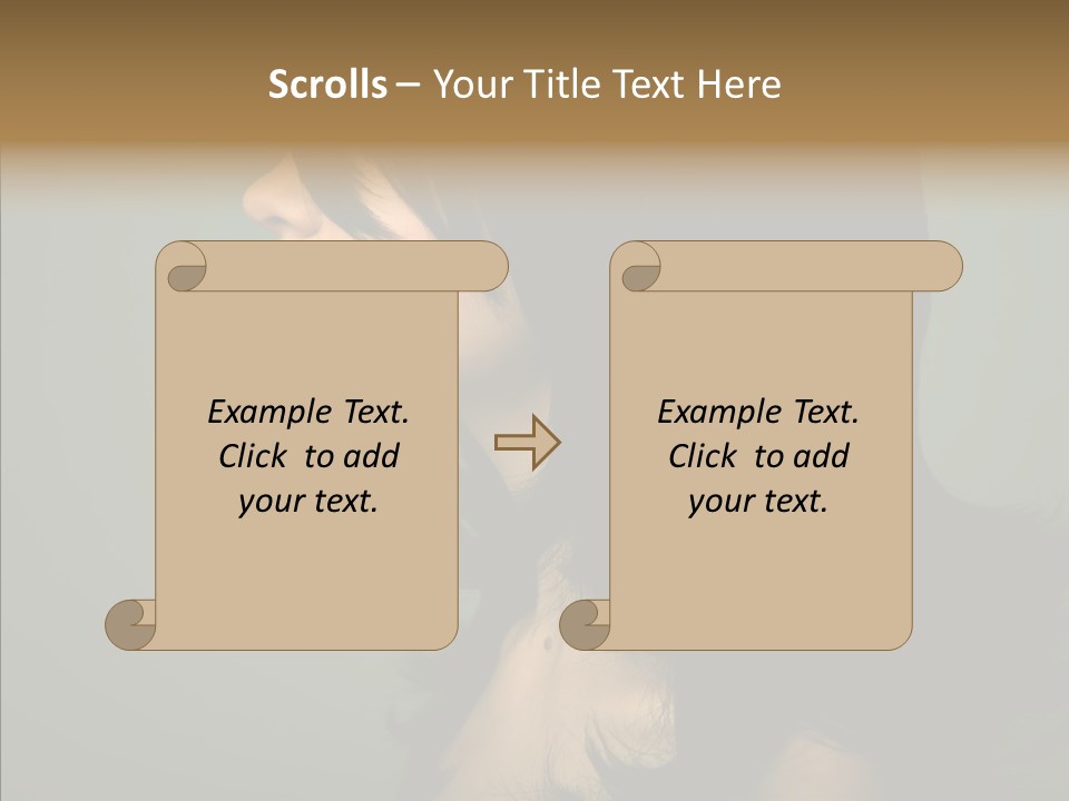 White Curls Elegance PowerPoint Template
