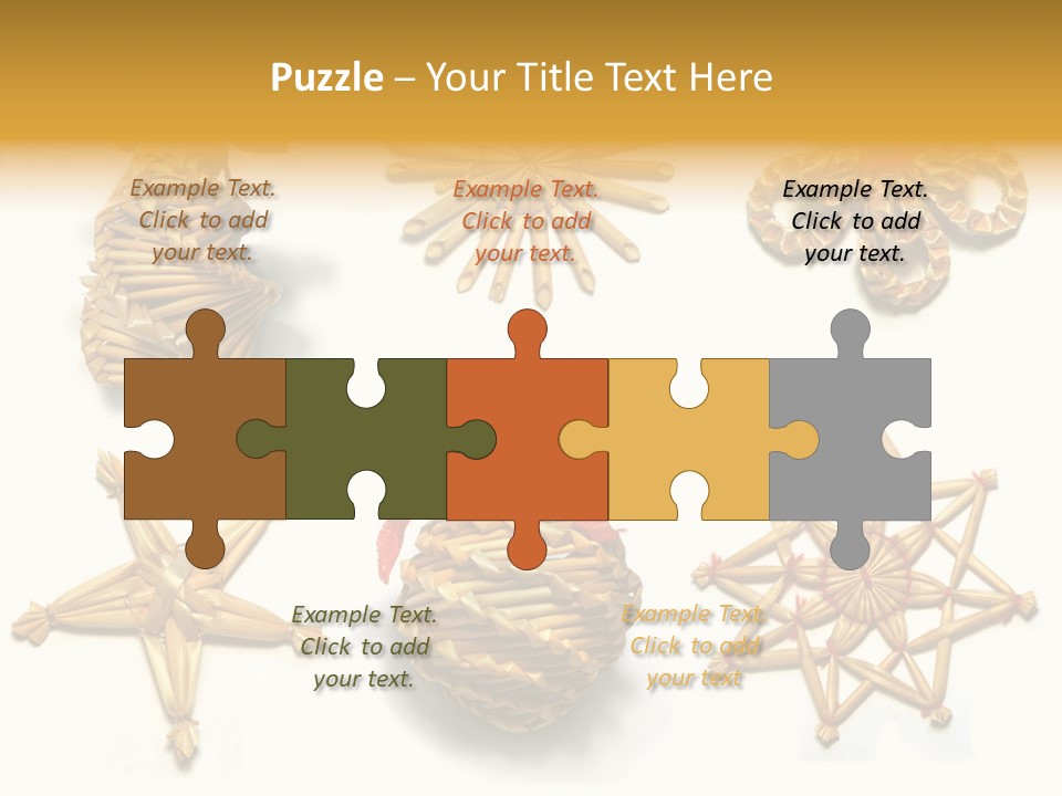 Natural Ribbon Photo PowerPoint Template