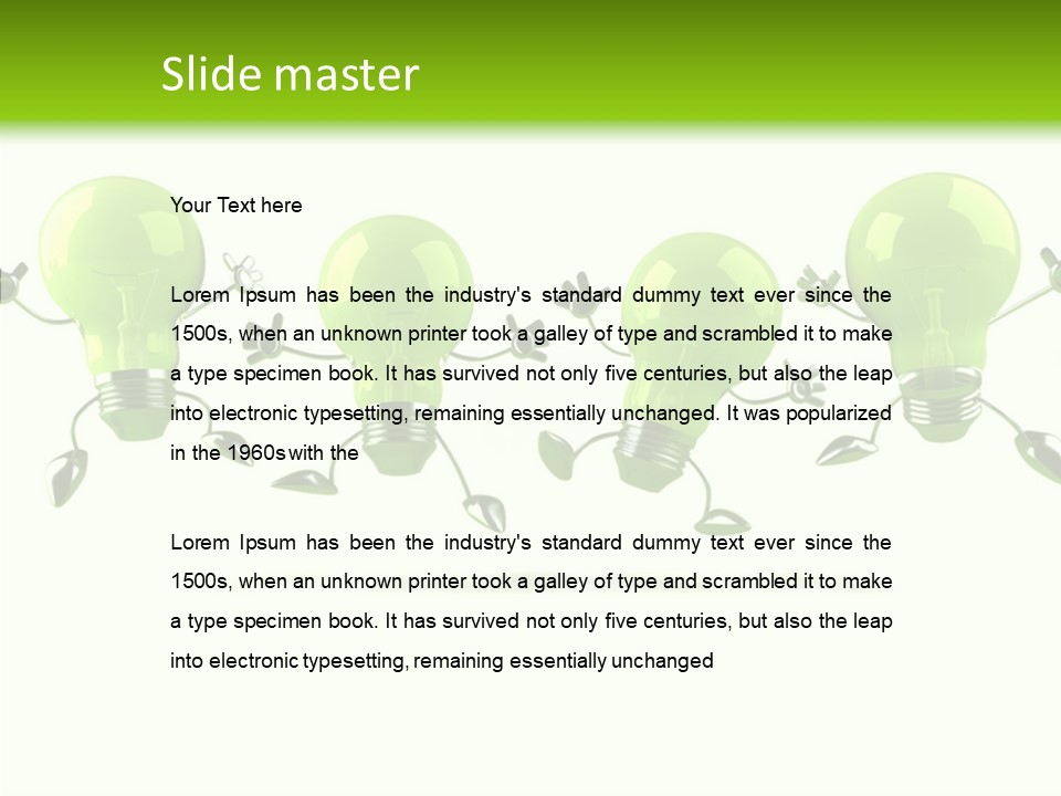 Background Lightbulb Electric PowerPoint Template