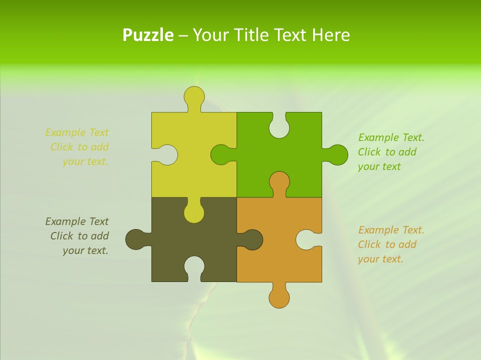Large Leaves PowerPoint Template