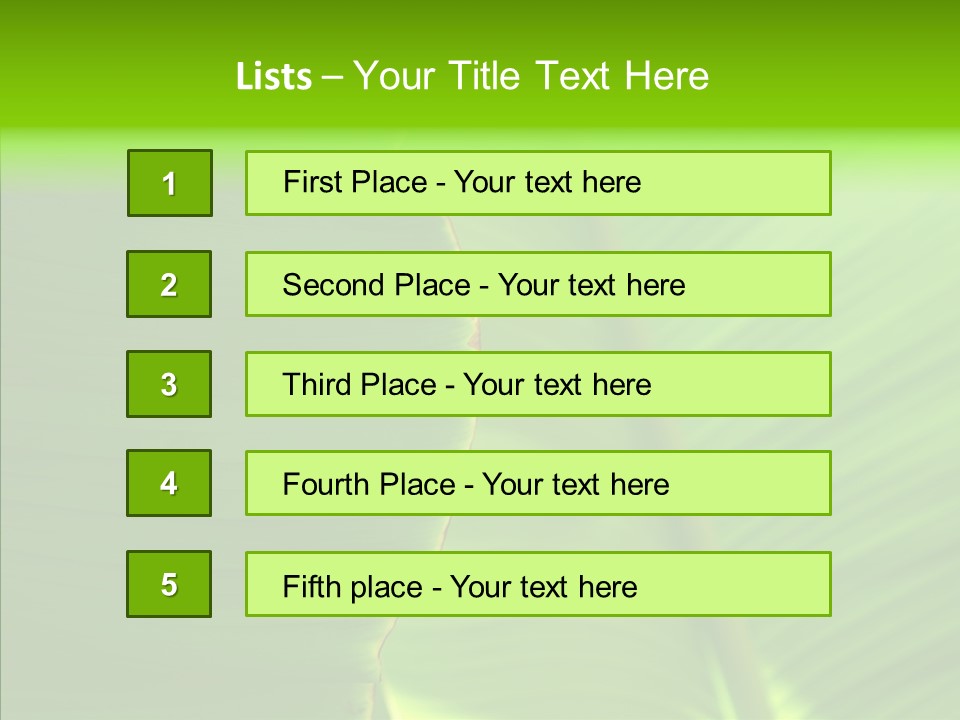 Large Leaves PowerPoint Template