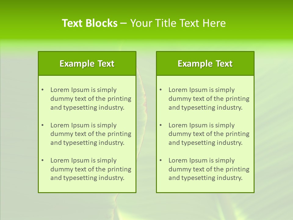Large Leaves PowerPoint Template