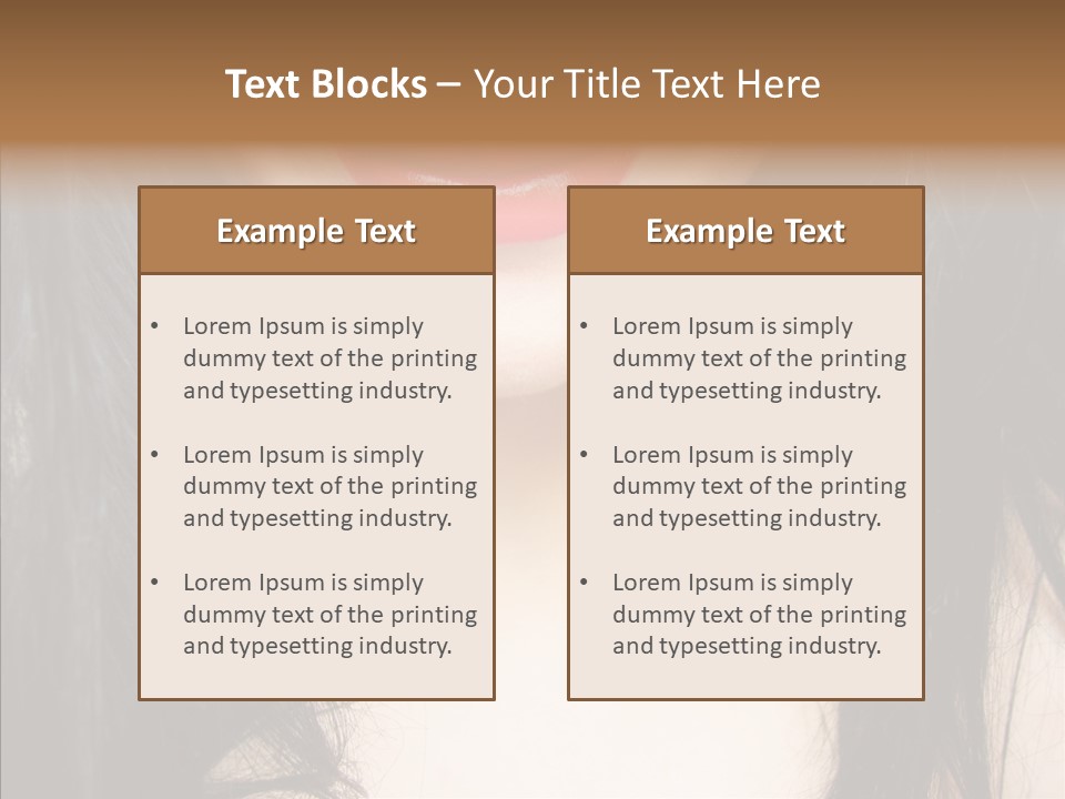 Lips Lover Mark PowerPoint Template