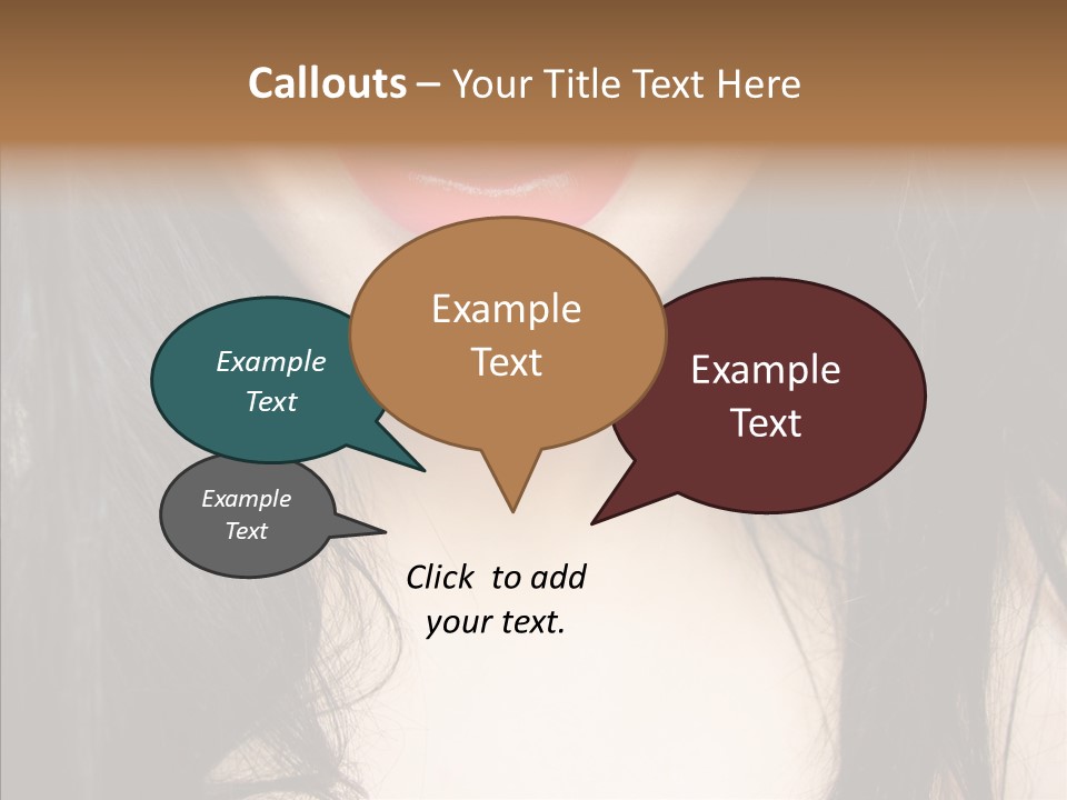 Lips Lover Mark PowerPoint Template