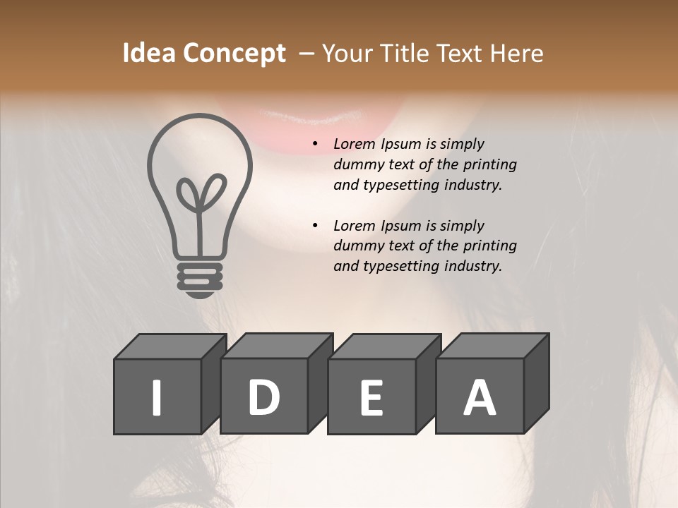 Lips Lover Mark PowerPoint Template