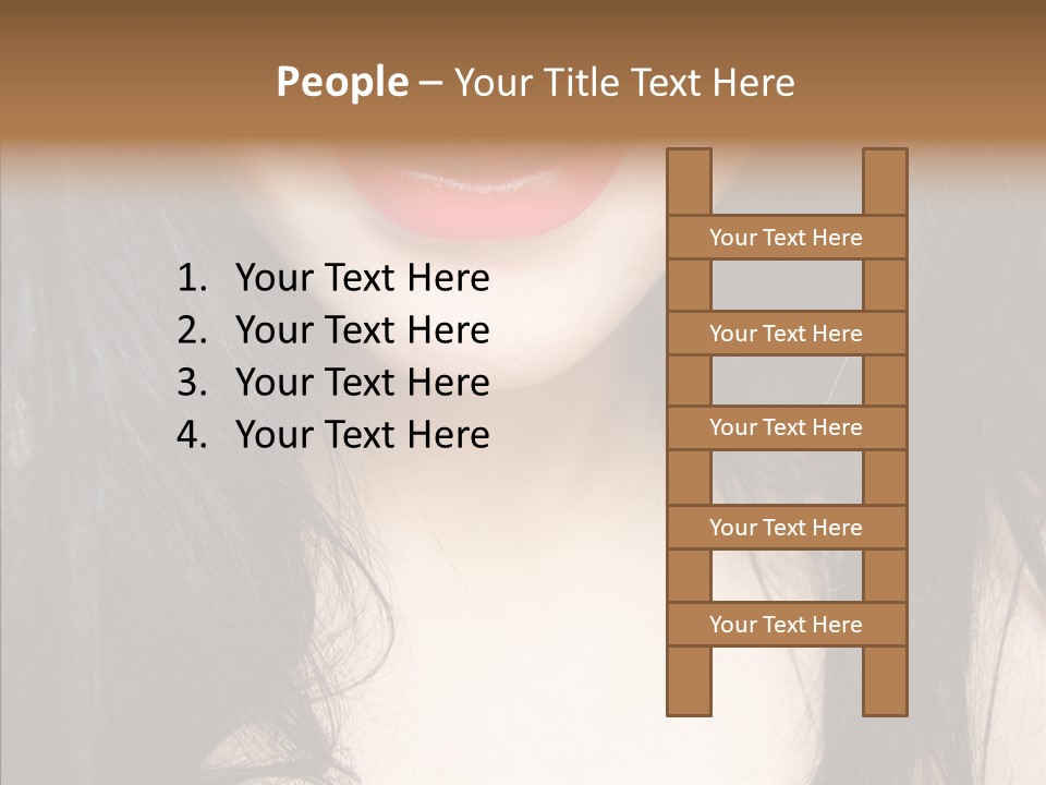 Lips Lover Mark PowerPoint Template