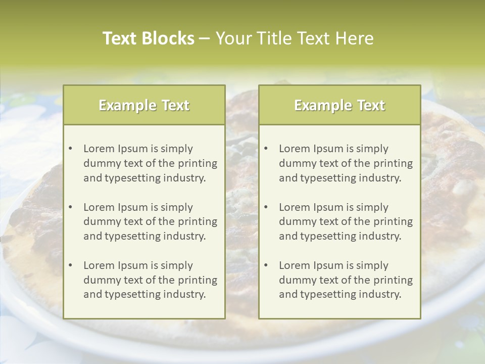 Slice Dish Cheese PowerPoint Template