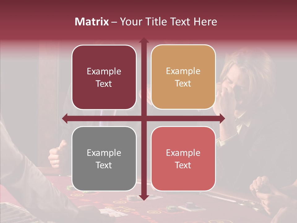 Couples Dealer Excited PowerPoint Template