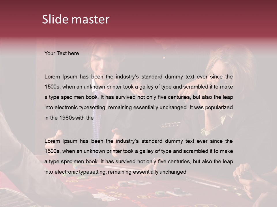 Couples Dealer Excited PowerPoint Template