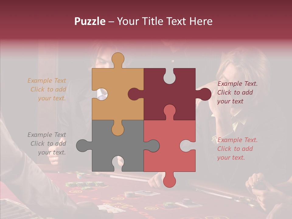 Couples Dealer Excited PowerPoint Template