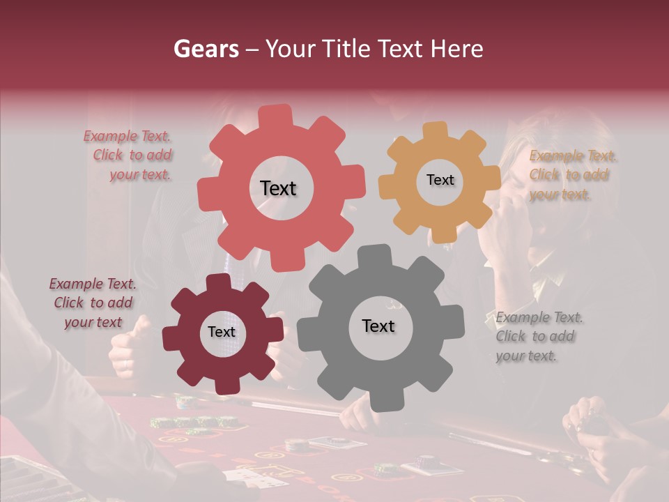 Couples Dealer Excited PowerPoint Template