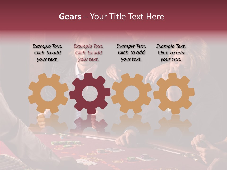 Couples Dealer Excited PowerPoint Template