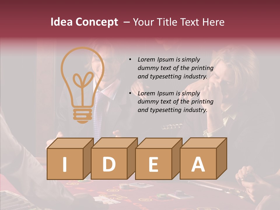 Couples Dealer Excited PowerPoint Template