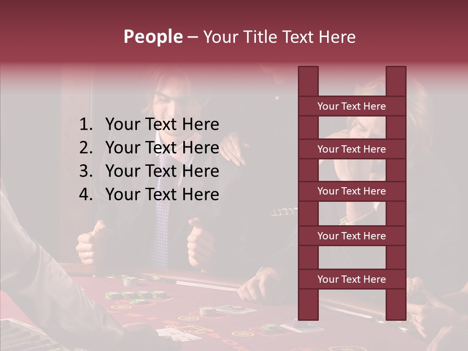 Couples Dealer Excited PowerPoint Template
