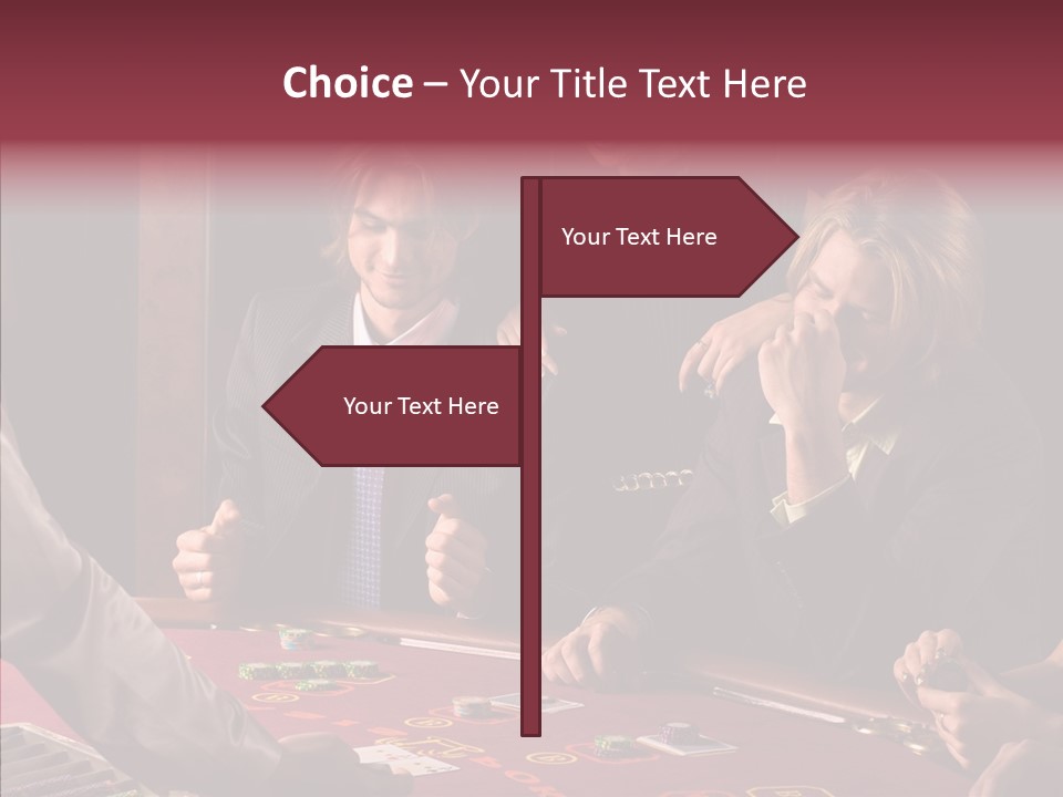 Couples Dealer Excited PowerPoint Template