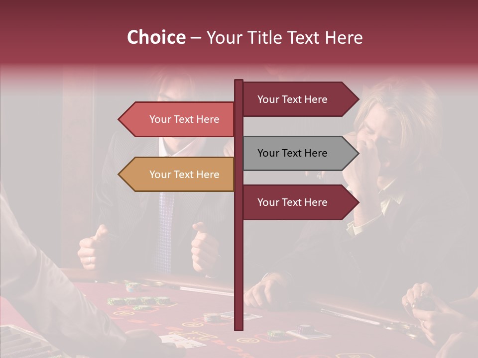 Couples Dealer Excited PowerPoint Template