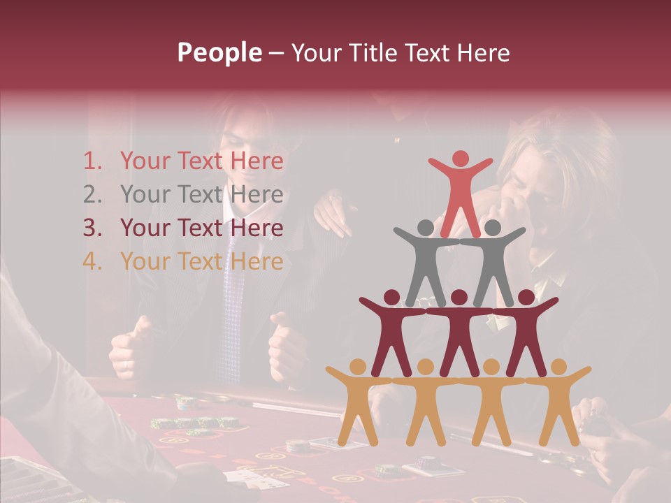 Couples Dealer Excited PowerPoint Template