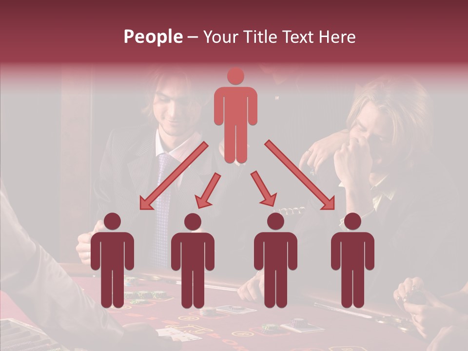 Couples Dealer Excited PowerPoint Template