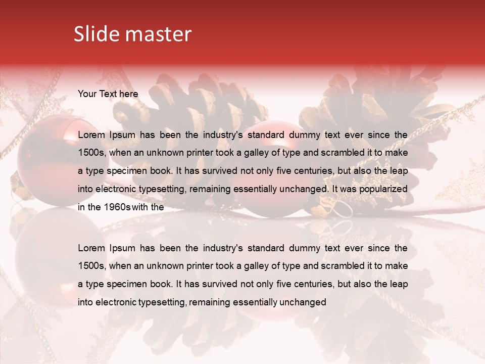 Ornament Adornment Pinecone PowerPoint Template