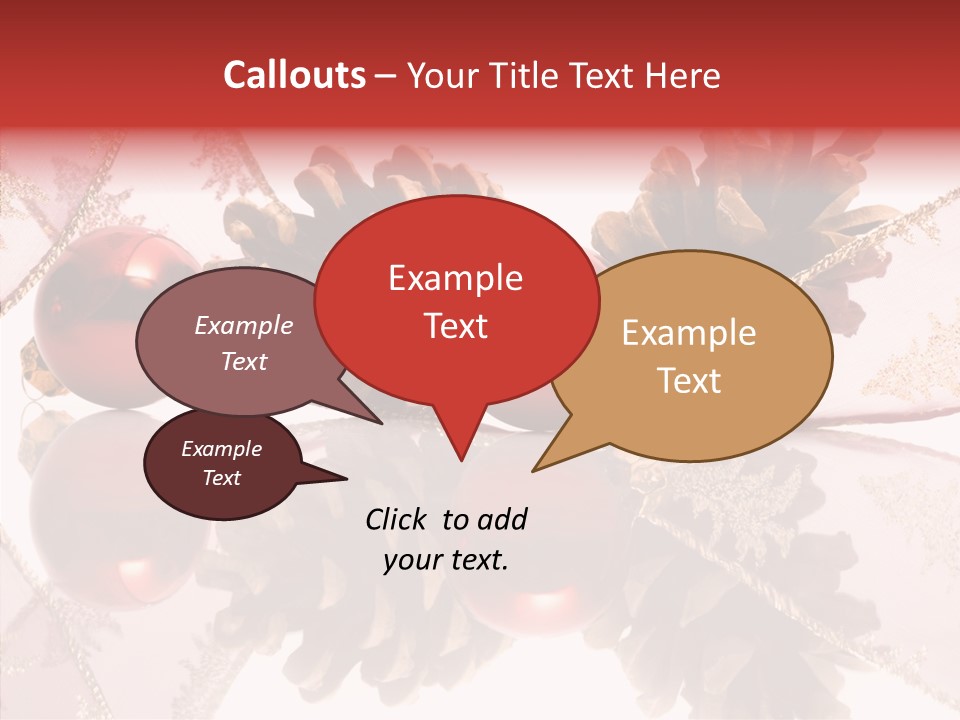 Ornament Adornment Pinecone PowerPoint Template