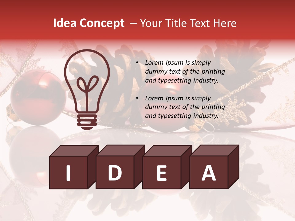 Ornament Adornment Pinecone PowerPoint Template