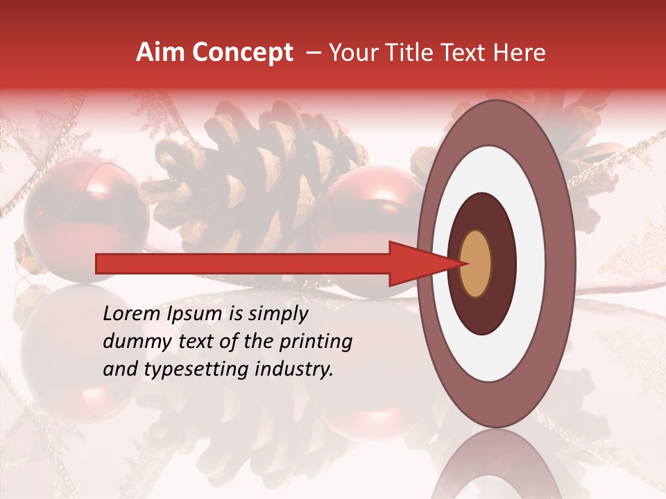 Ornament Adornment Pinecone PowerPoint Template