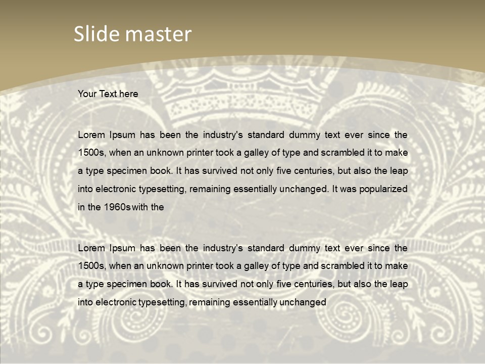 Illustration Graphics Tattoo PowerPoint Template