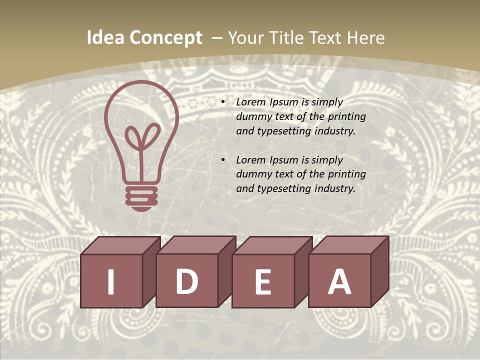 Illustration Graphics Tattoo PowerPoint Template