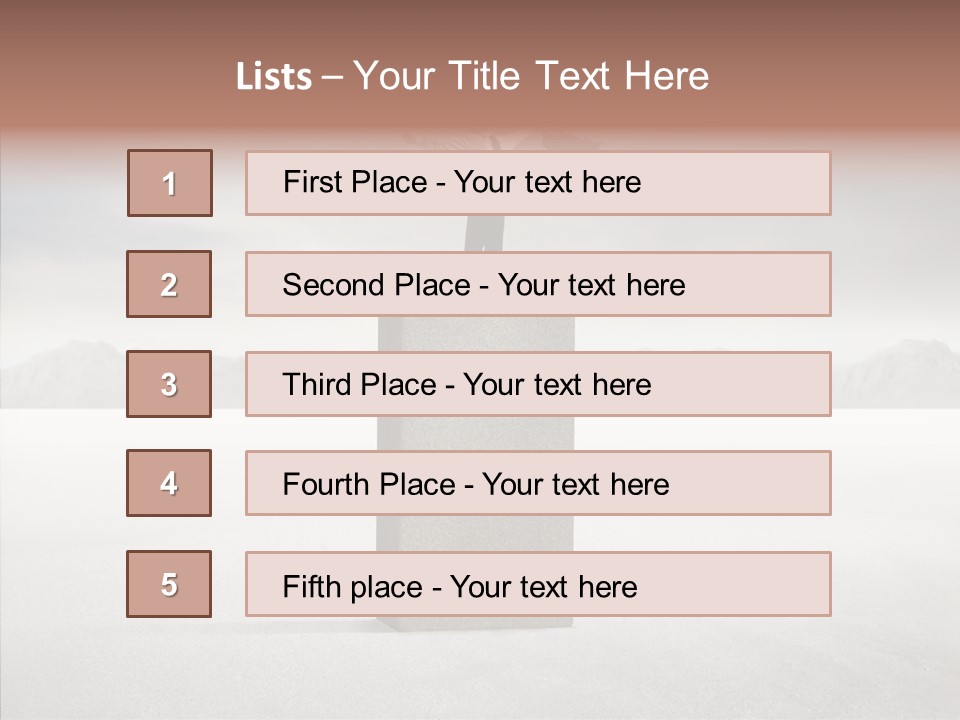 Competition Ascent Desert PowerPoint Template