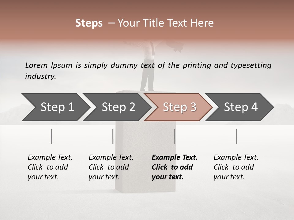 Competition Ascent Desert PowerPoint Template
