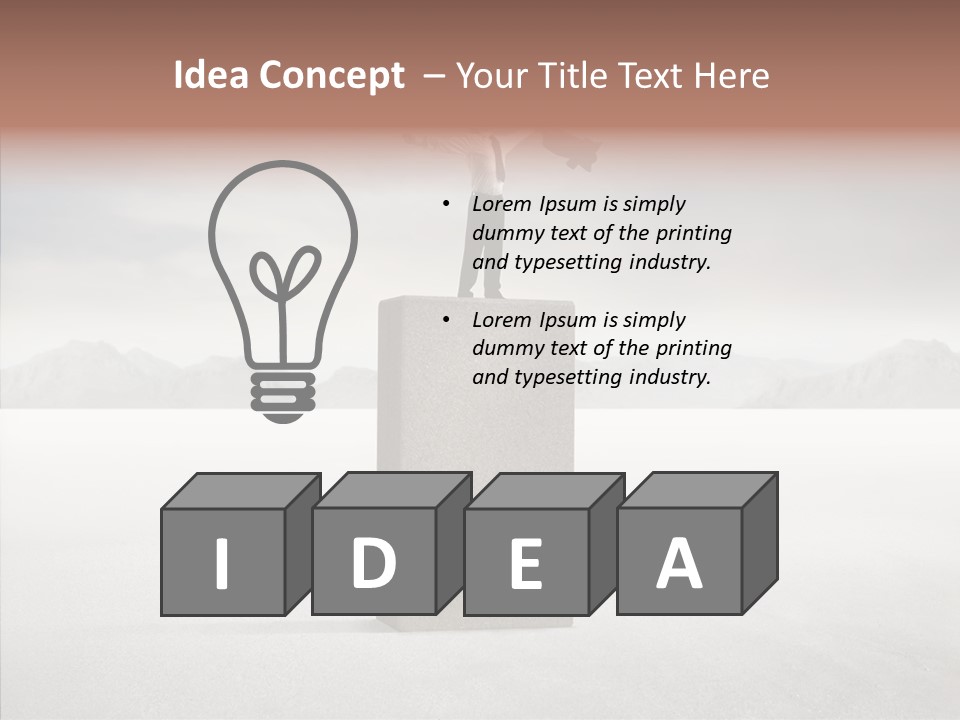 Competition Ascent Desert PowerPoint Template