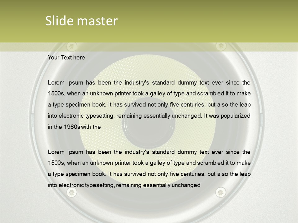 Tweeter Sound Pattern PowerPoint Template