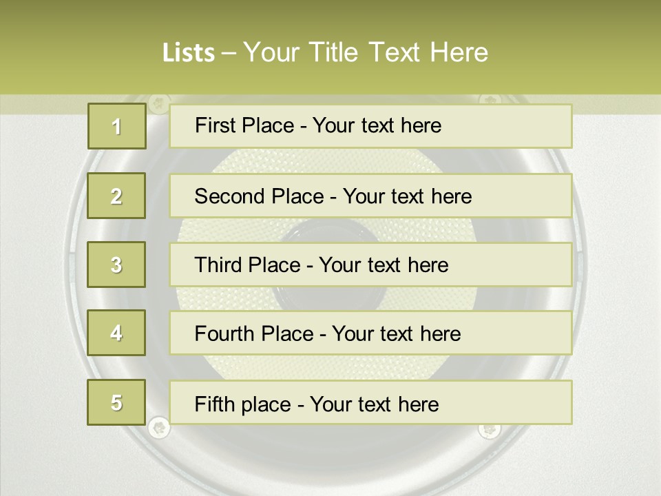 Tweeter Sound Pattern PowerPoint Template