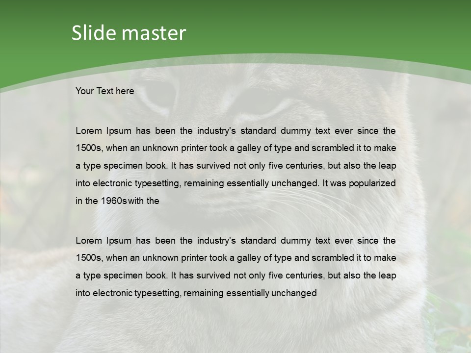 Look Head Feline PowerPoint Template