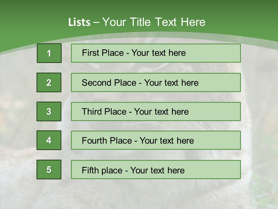 Look Head Feline PowerPoint Template