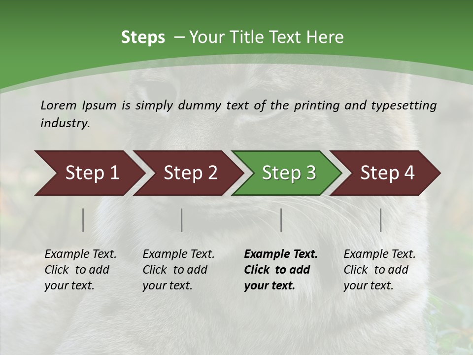 Look Head Feline PowerPoint Template