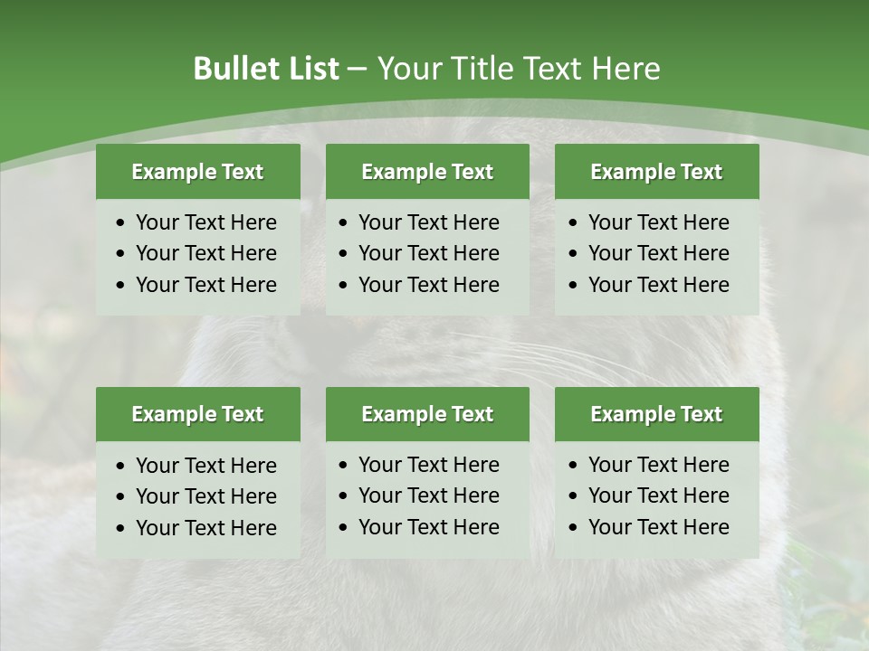 Look Head Feline PowerPoint Template